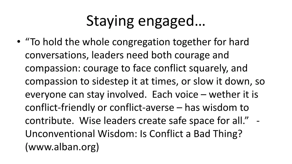 staying engaged