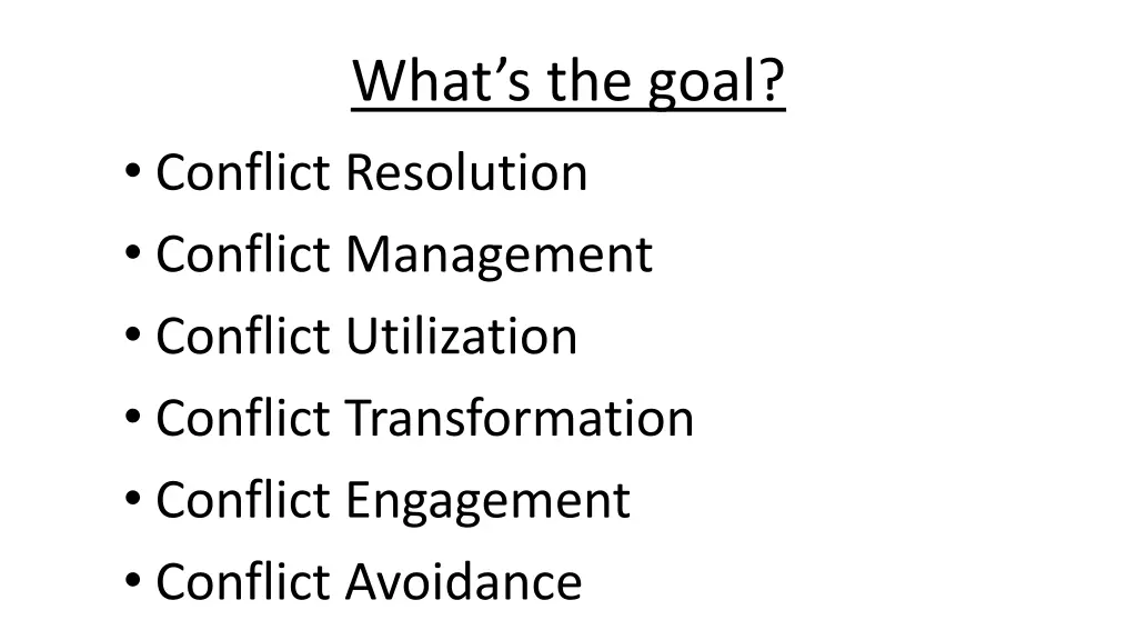 what s the goal
