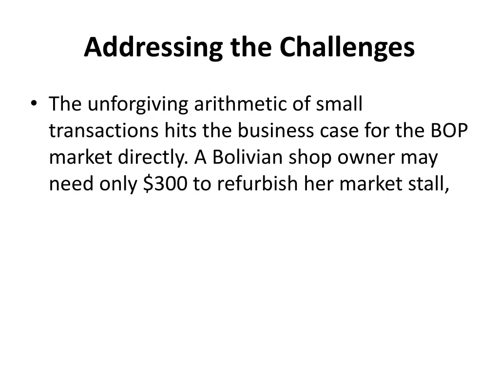 addressing the challenges 1