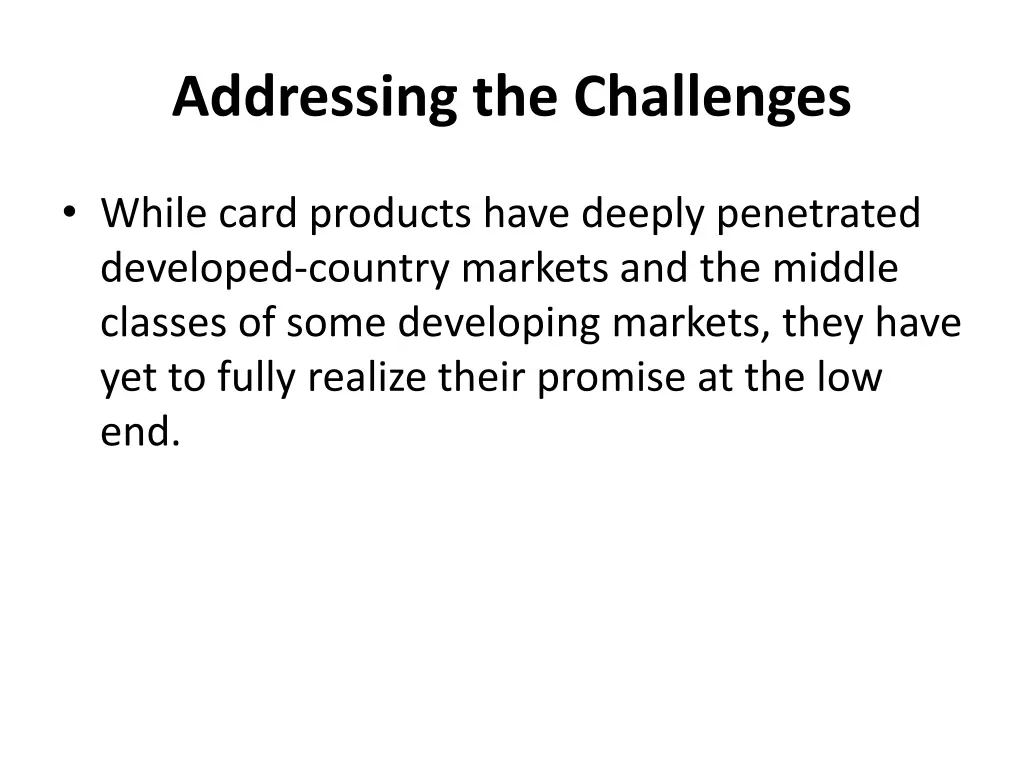 addressing the challenges 18
