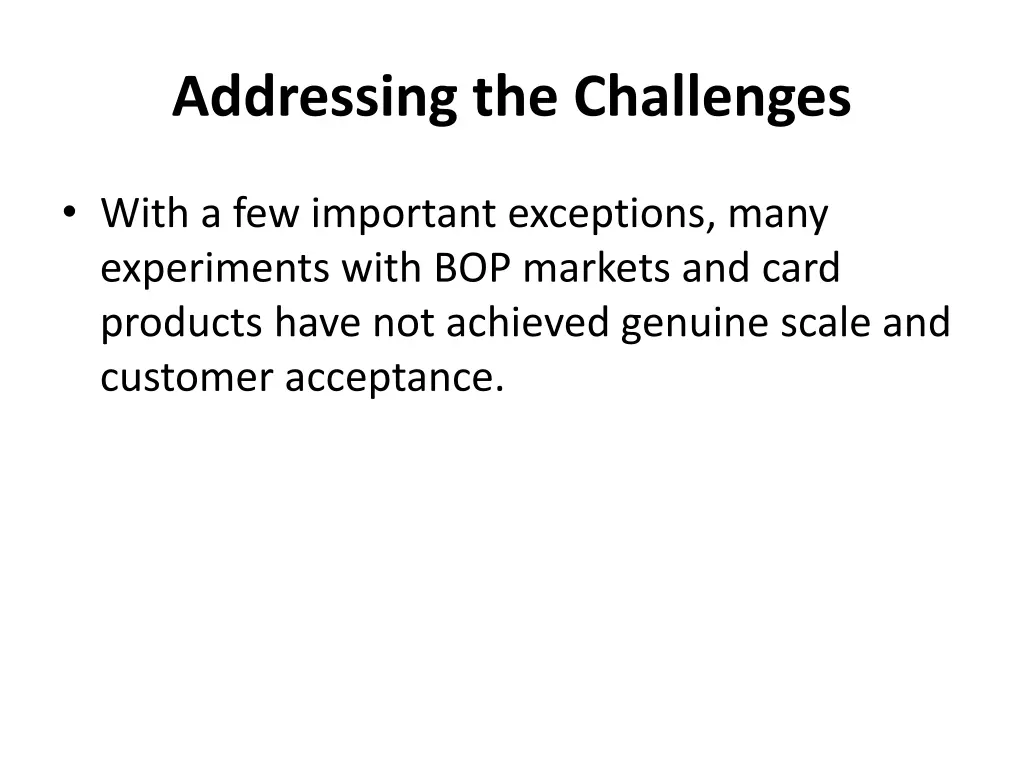 addressing the challenges 19