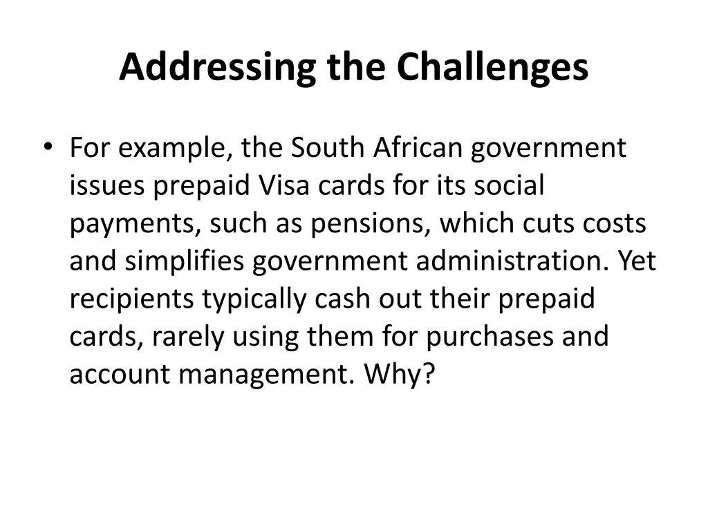 addressing the challenges 20