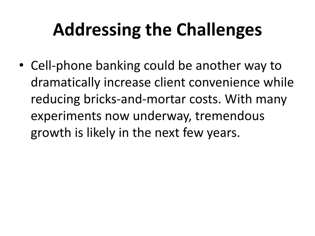 addressing the challenges 24