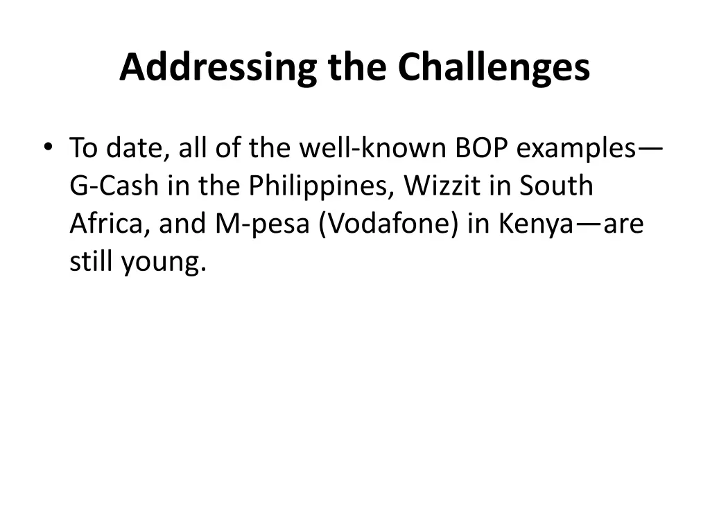 addressing the challenges 25