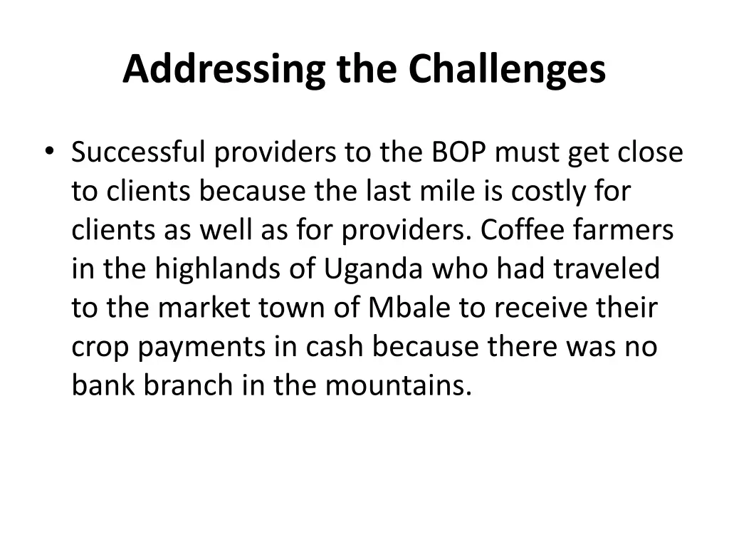 addressing the challenges 7