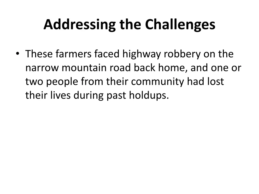 addressing the challenges 8