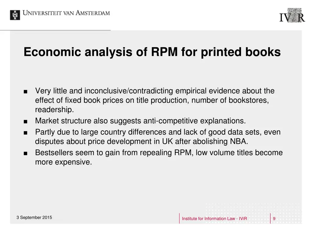 economic analysis of rpm for printed books 1