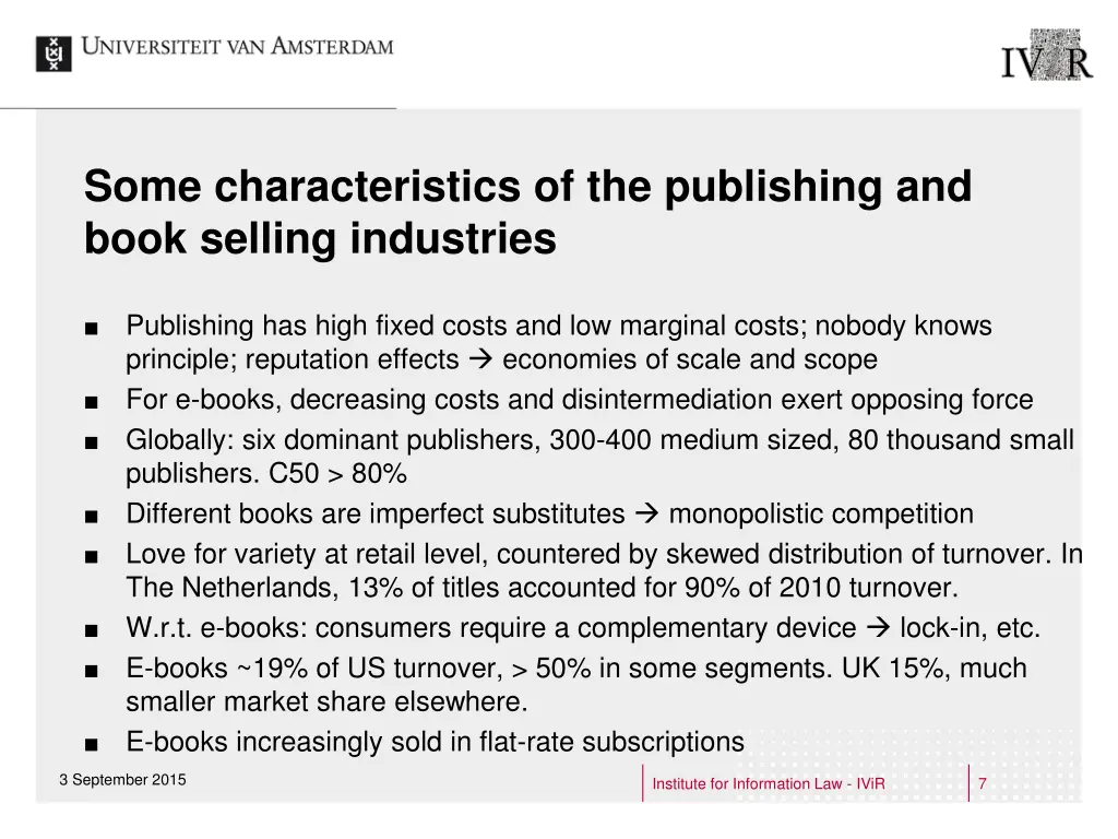 some characteristics of the publishing and book