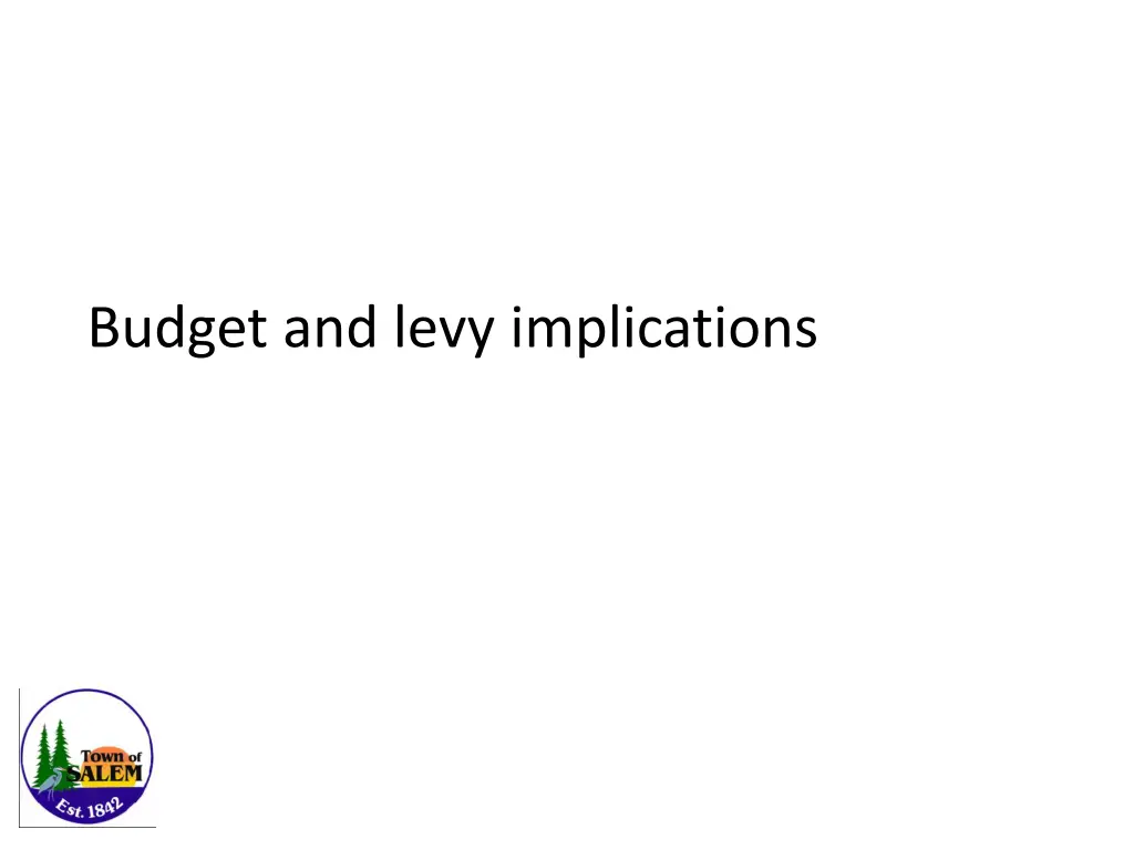 budget and levy implications