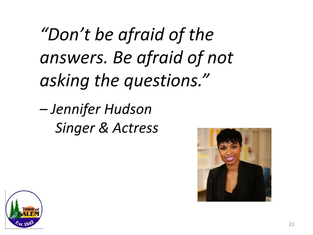 don t be afraid of the answers be afraid