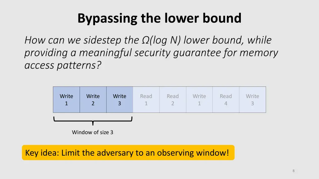 bypassing the lower bound 2