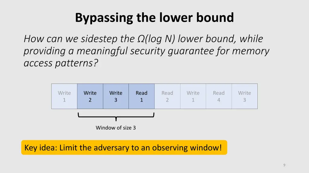 bypassing the lower bound 3