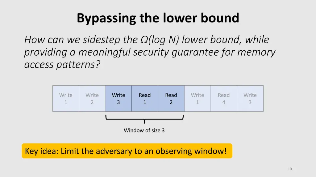 bypassing the lower bound 4
