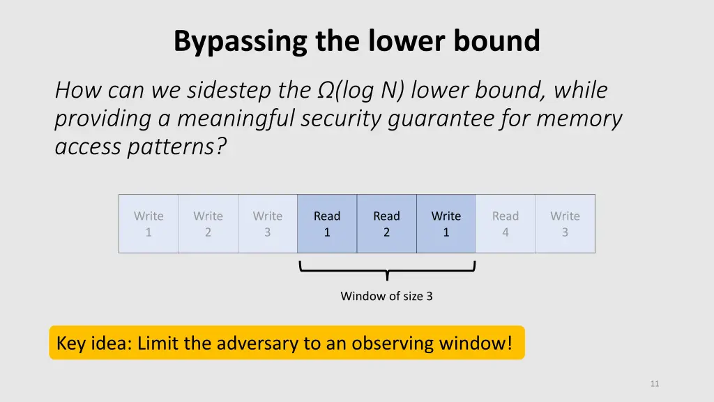 bypassing the lower bound 5