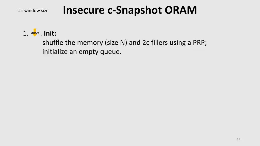 insecure c snapshot oram
