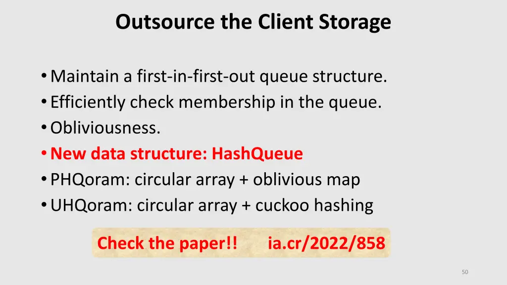 outsource the client storage