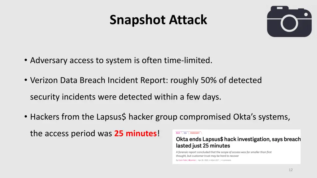 snapshot attack