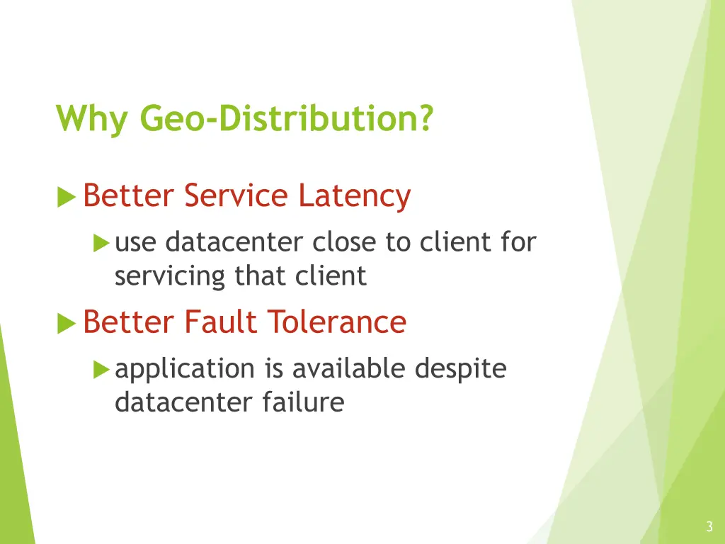 why geo distribution