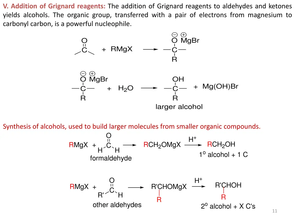 v addition of grignard reagents the addition