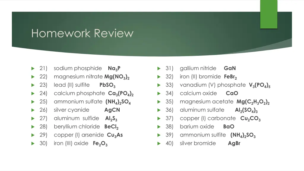 homework review 3