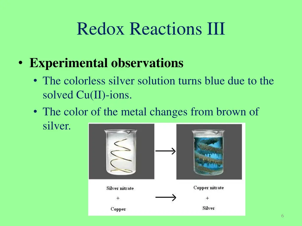 redox reactions iii