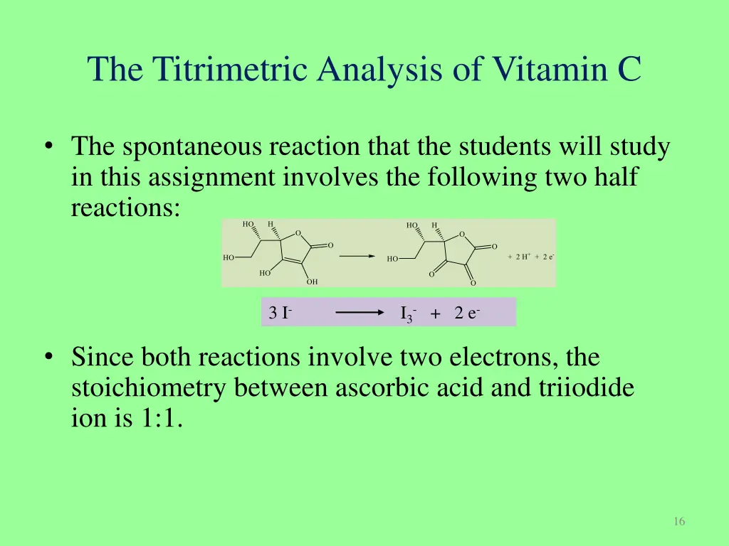 the titrimetric analysis of vitamin c 1