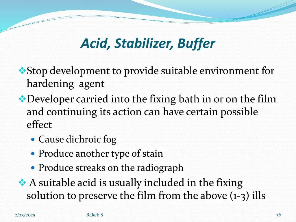 acid stabilizer buffer