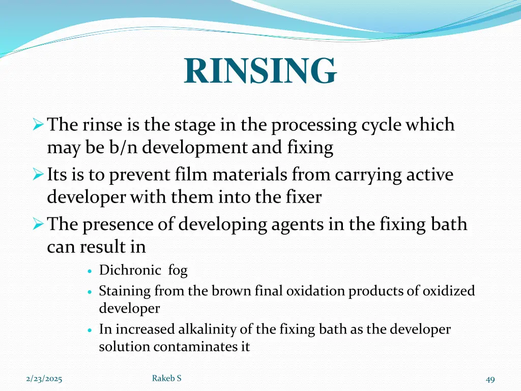 rinsing