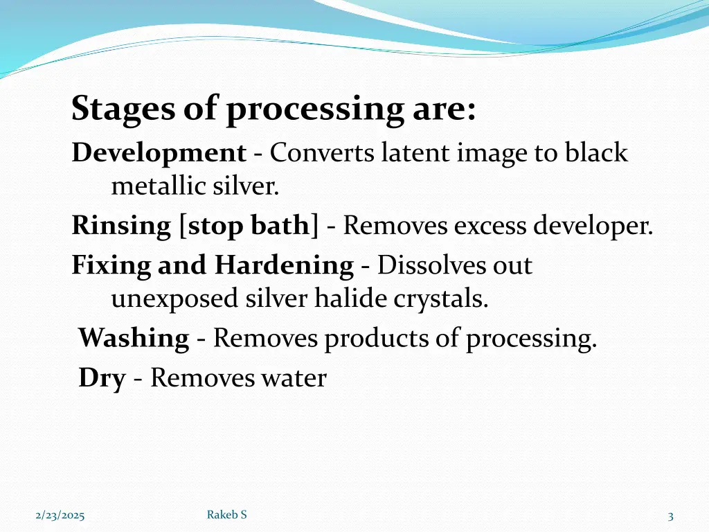 stages of processing are development converts