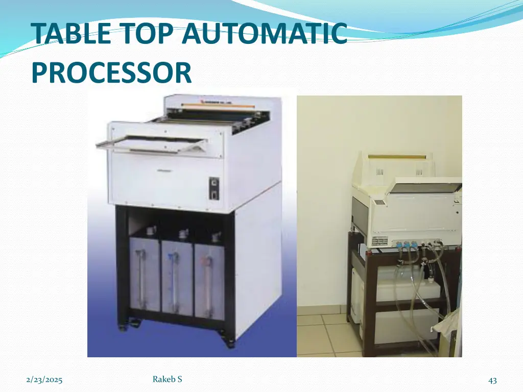 table top automatic processor