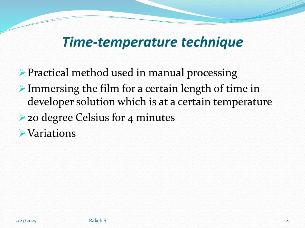 time temperature technique