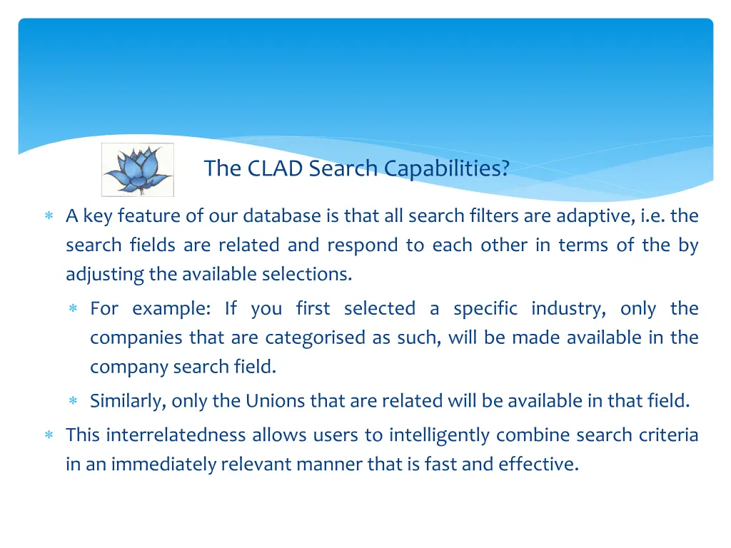 the clad search capabilities 1