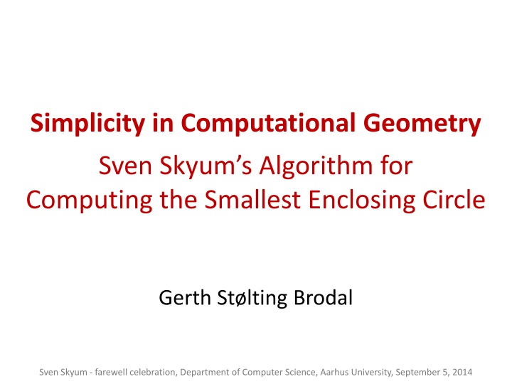 simplicity in computational geometry