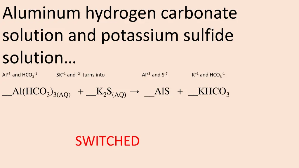 aluminum hydrogen carbonate solution 1