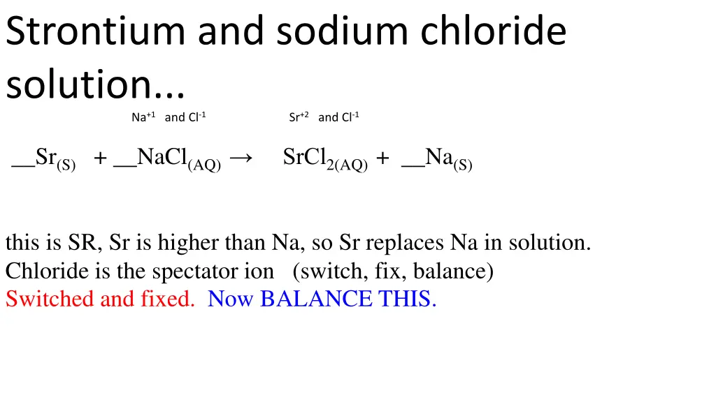 strontium and sodium chloride solution 1
