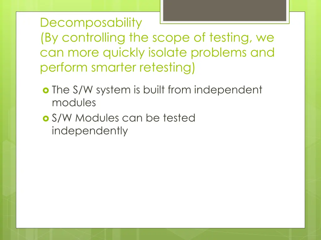 decomposability by controlling the scope