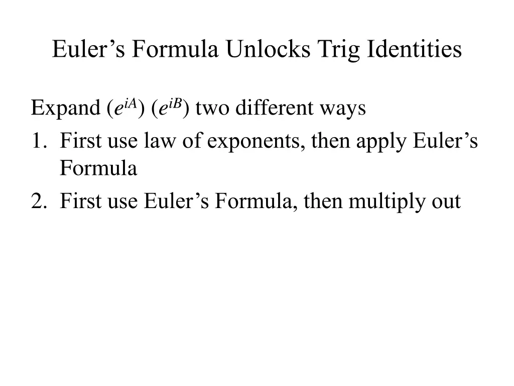 euler s formula unlocks trig identities 1