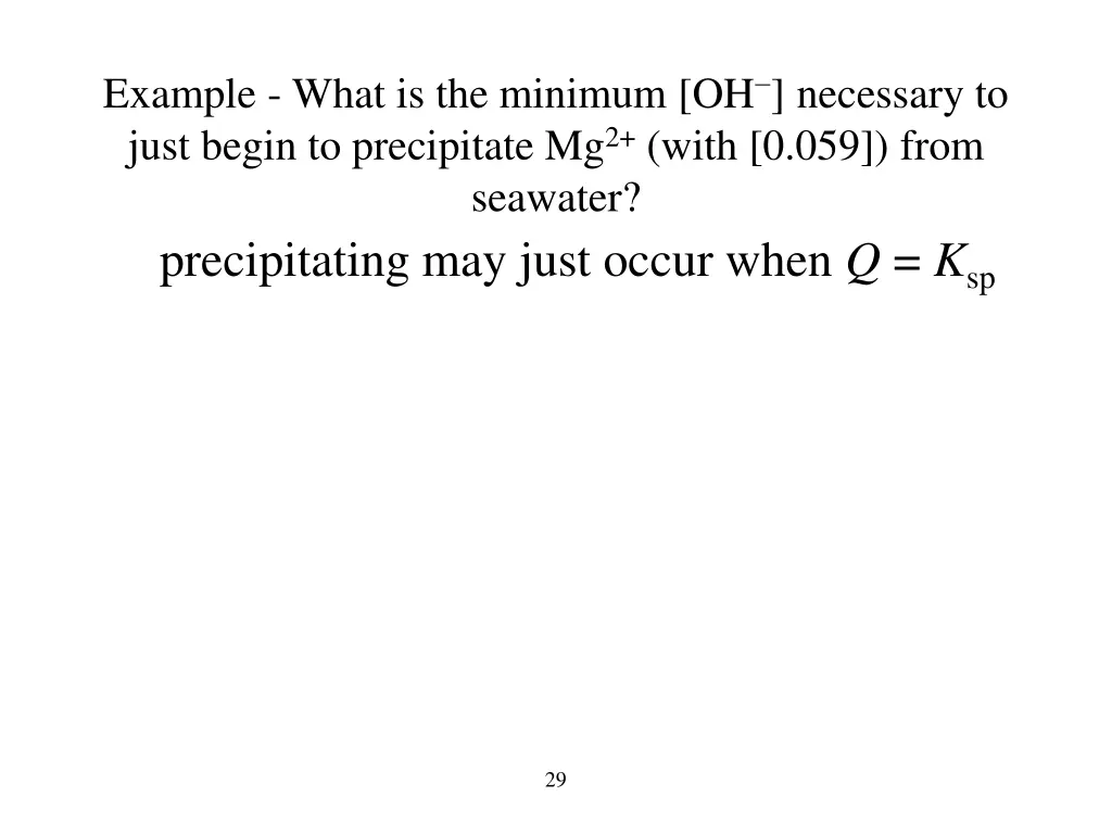 example what is the minimum oh necessary to just