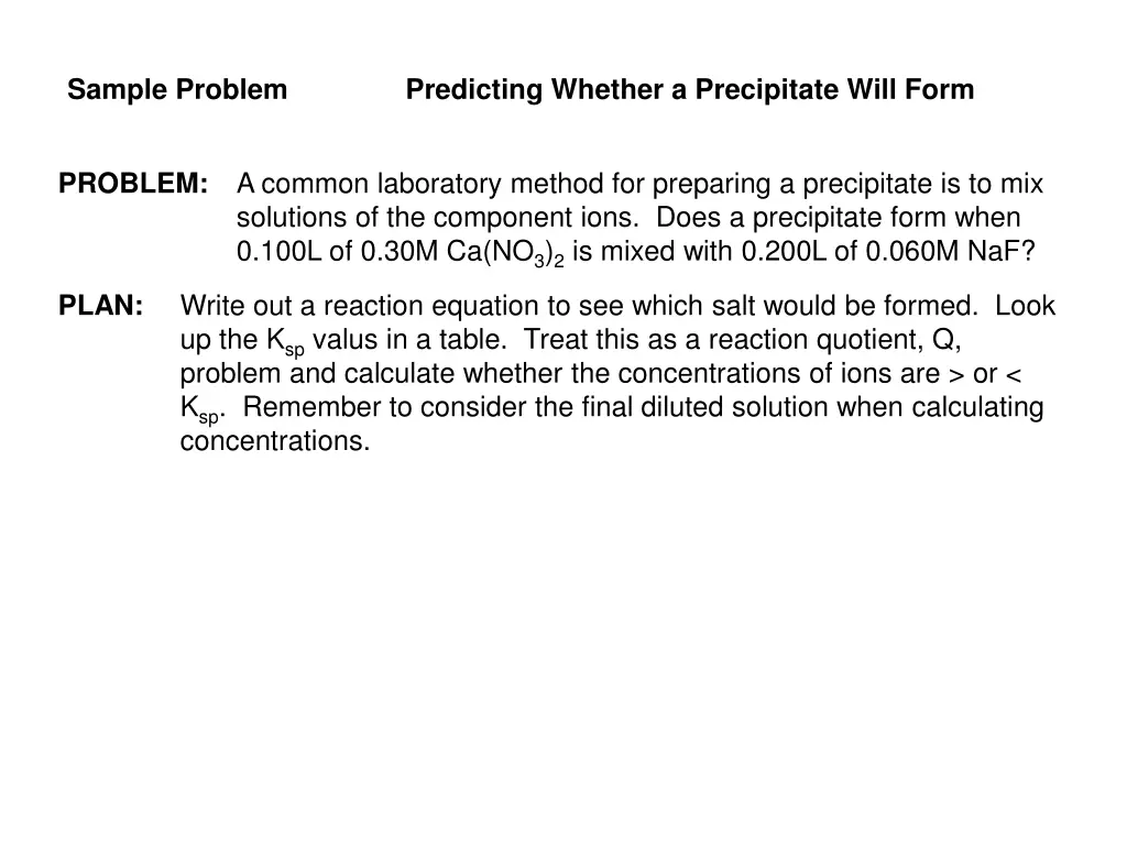 sample problem