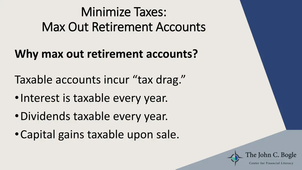 minimize taxes minimize taxes max out retirement 1