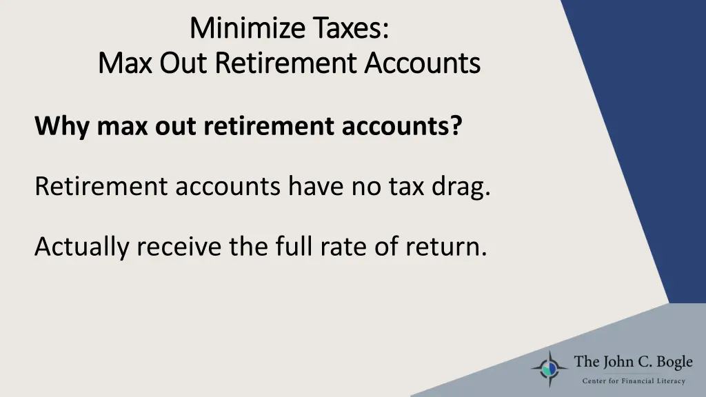 minimize taxes minimize taxes max out retirement 3
