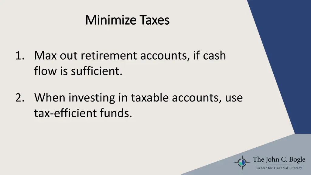 minimize taxes minimize taxes