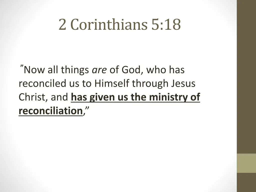 2 corinthians 5 18