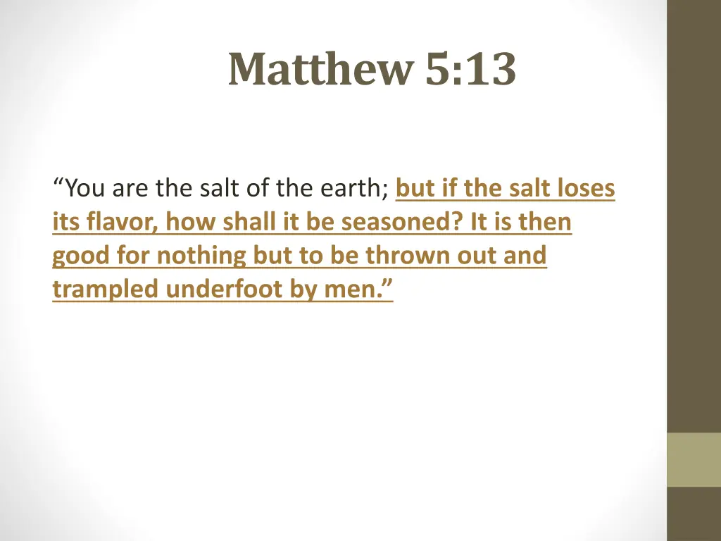 matthew 5 13