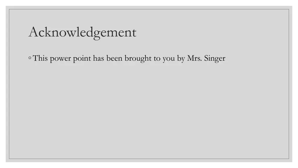 acknowledgement