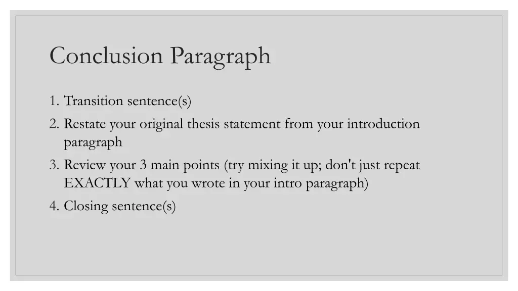 conclusion paragraph