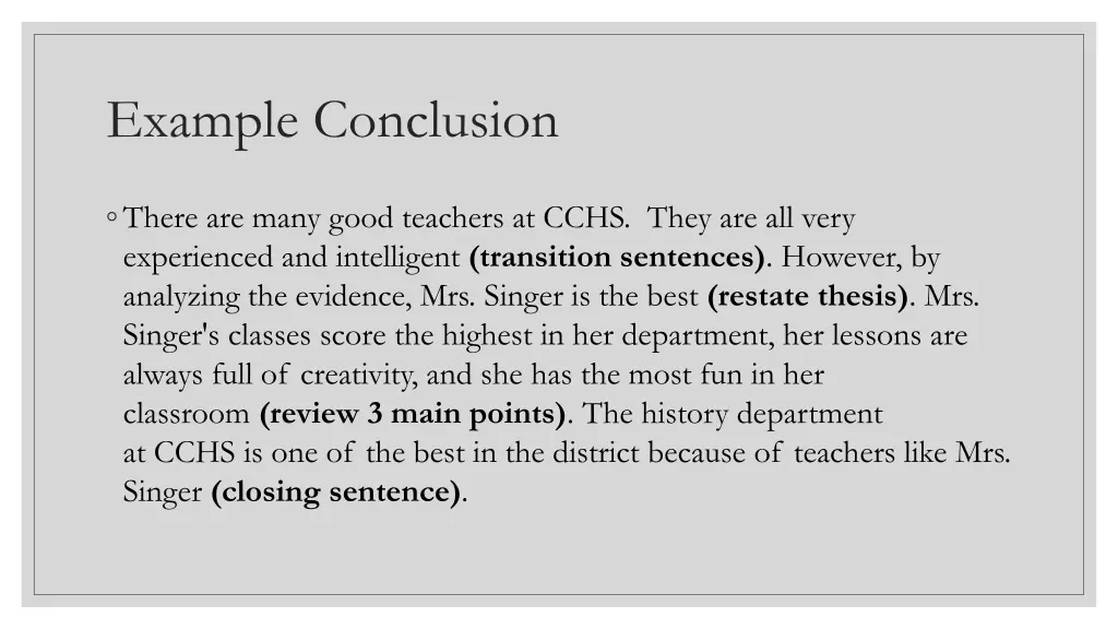 example conclusion
