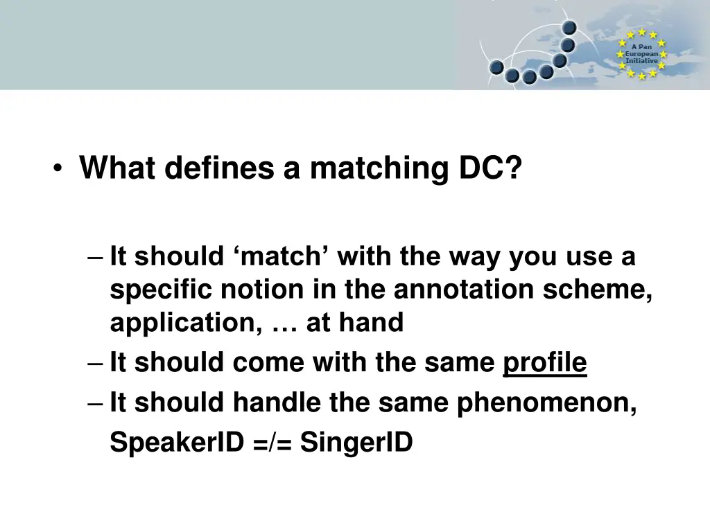 what defines a matching dc