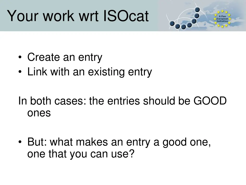 your work wrt isocat