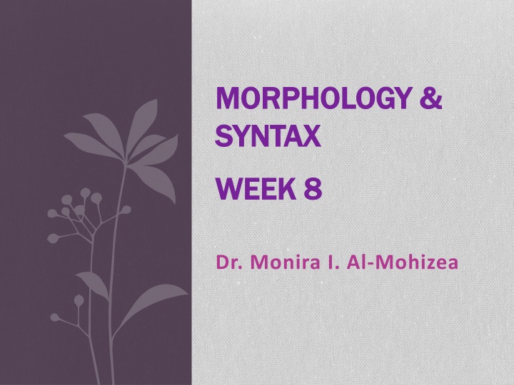 morphology morphology syntax syntax